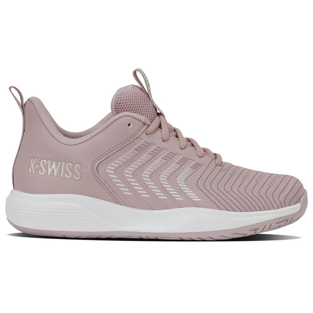 K-Swiss Women's Ultrashot Light Tennis Shoe (Violet Ice/White/Rose Gold)