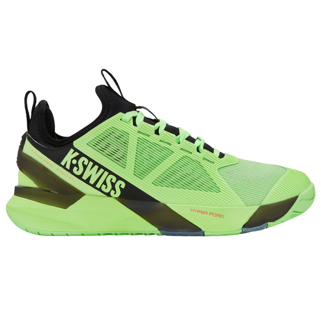 K-Swiss K-Frame Speed Rublo Tennis Shoe (Size 11.5, Soft Neon Green/Black/Neon Lava)(No Original Box)