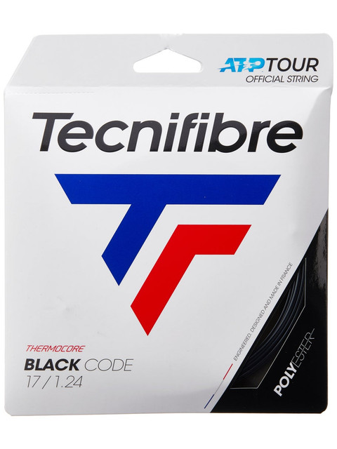 Tecnifibre Black Code 17G Black Tennis String (Set)