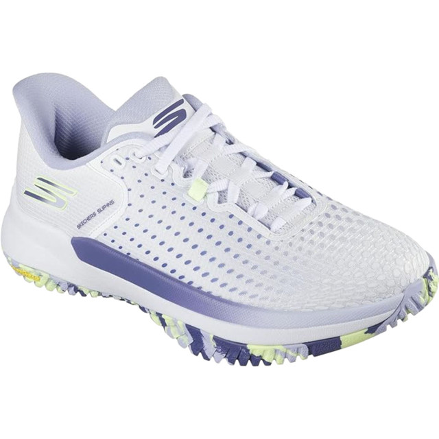 Skechers Women's Viper Court Elite. (Size 11, White/Purple/Lavender)