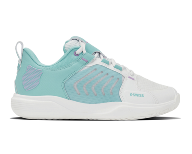 K-Swiss Women's Ultrashot Team Tennis Shoe, Size 11 (Brilliant White/Angel Blue/Sheer Lilac)