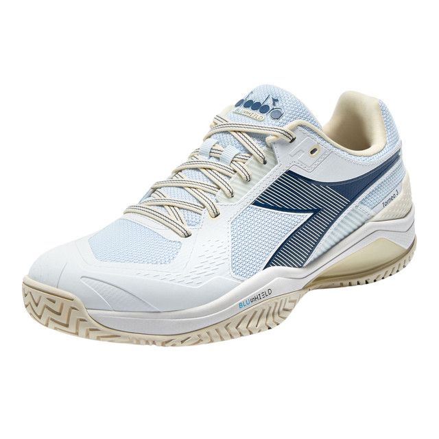 Diadora Men's Blushield Torneo 3 All Ground Tennis Shoe, Size 7 (White/Ensign)
