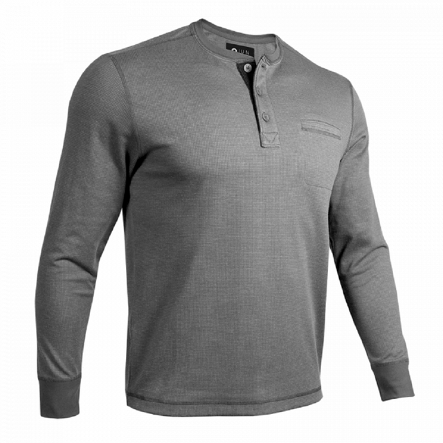 2UNDR Men's Long Sleeve Pocket Henley Pullover