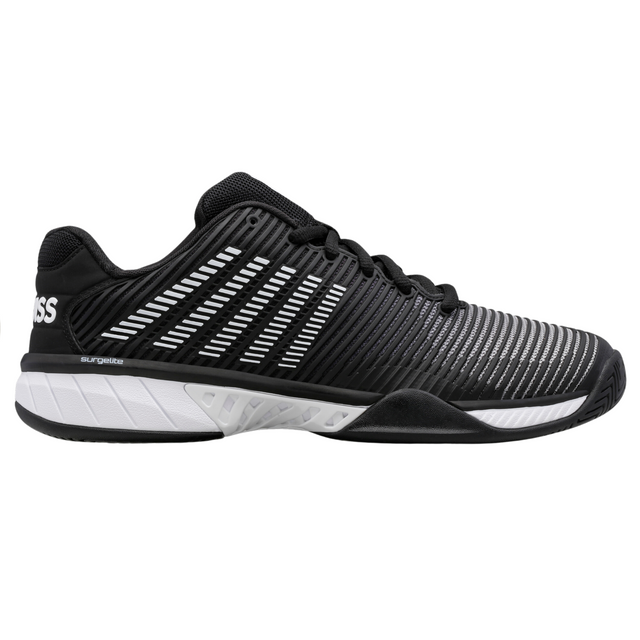 K-Swiss Men's Hypercourt Express 2 Tennis Shoe (Black/White/Highrise)