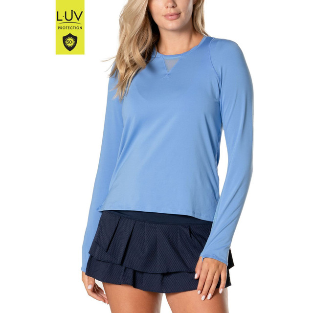 Lucky In Love Women's High Low Breezy Long Sleeve Shirt.
