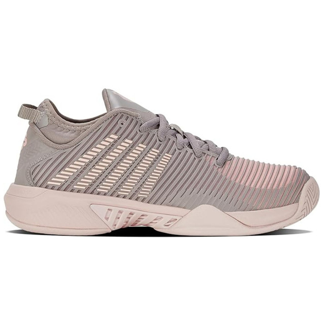 K-Swiss Women's Hypercourt Supreme Tennis Shoe (Satellite/Sepia Rose/Pale Neon Coral) 