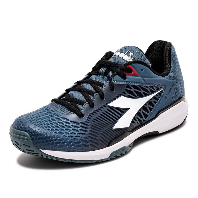 Diadora Men's Speed Competition 7+ All Ground Tennis Shoe (Oceanview/White/Black)