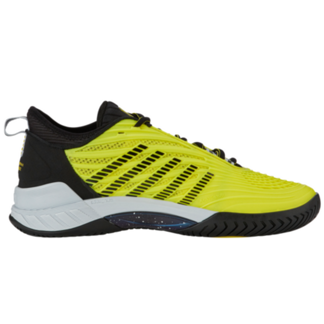 K-Swiss Men's Hypercourt Supreme 2 Tennis Shoe (Tennis Yellow/Black/Micro Chip)