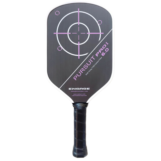 Engage Pursuit Pro1 6.0 Power Series | Raw T700 Carbon Fiber Pickleball Paddle