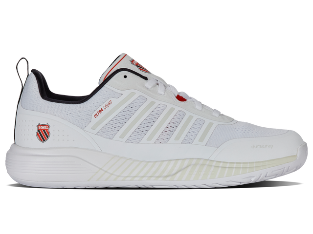 K-Swiss Men's Ultra Court Pickleball Shoe (White/Black/Mars Red) 