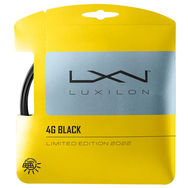 Luxilon 4G Black 125 Tennis String Set (Black)