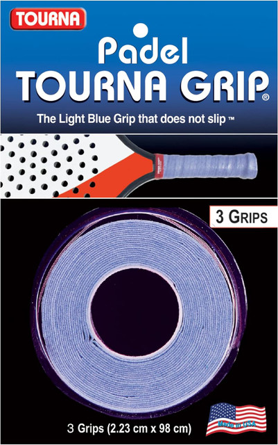 Tourna Padel Grip 3 Pack, Trademarked Blue