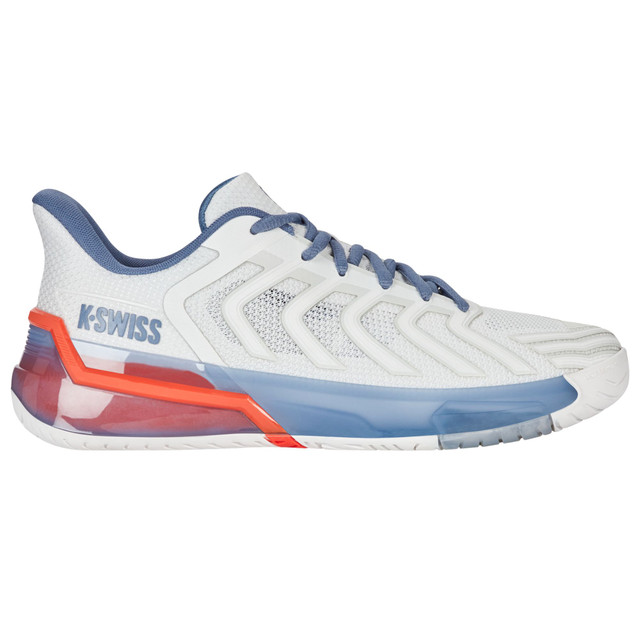 K-Swiss Men's Ultrashot 4 Tennis Shoe (Lucent White/Infinity/Scarlet Ibis)  