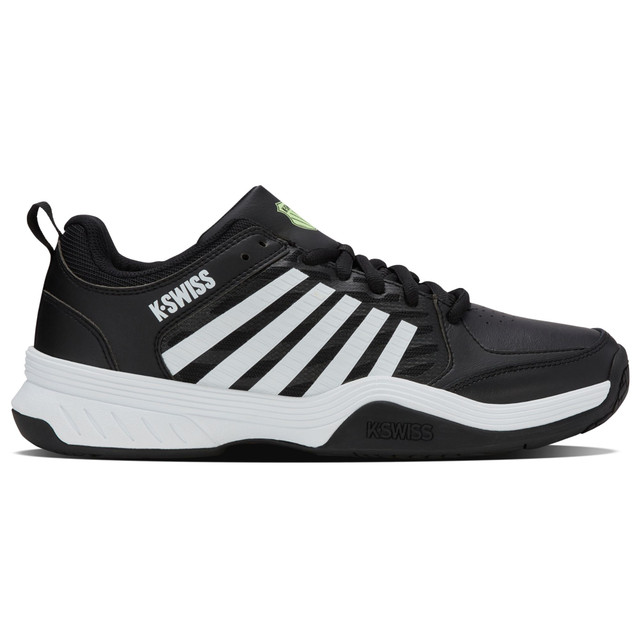 K-Swiss Men's Court Express 2 Tennis Shoe (Black/White/Soft Neon Green)