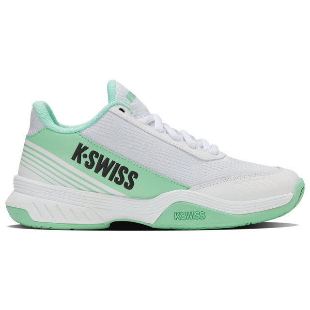 K-Swiss Women's Speedex 2 Tennis Shoe (White/Neon Mint/Black).