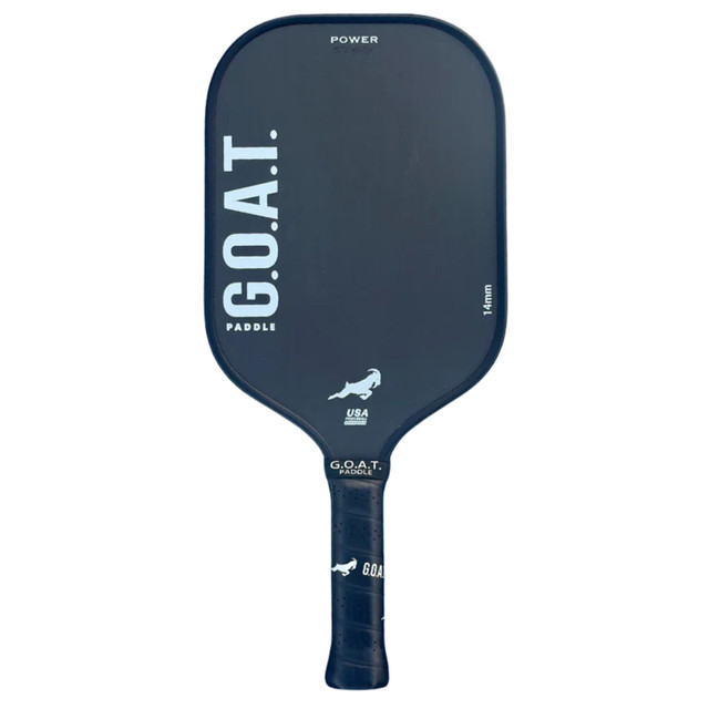G.O.A.T. Paddle Stealth Power 14mm Pickleball Paddle (Pure White)