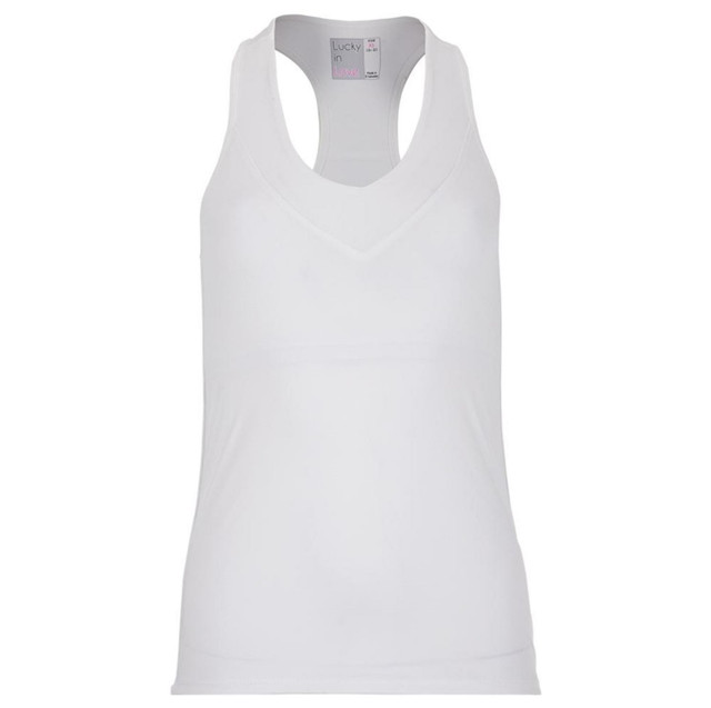 Lucky in Love V-Neck Tank with Built in Bra