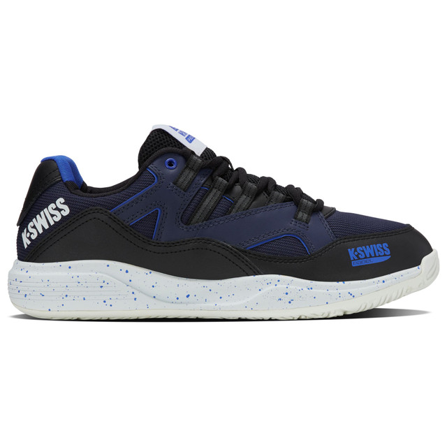 K-Swiss Men's Tura Team Padel Shoe (Black/Naval Academy/Dazzling Blue).