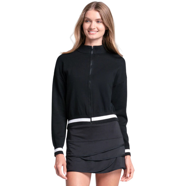 Lucky In Love Women's Rally Mock Neck Cardigan 