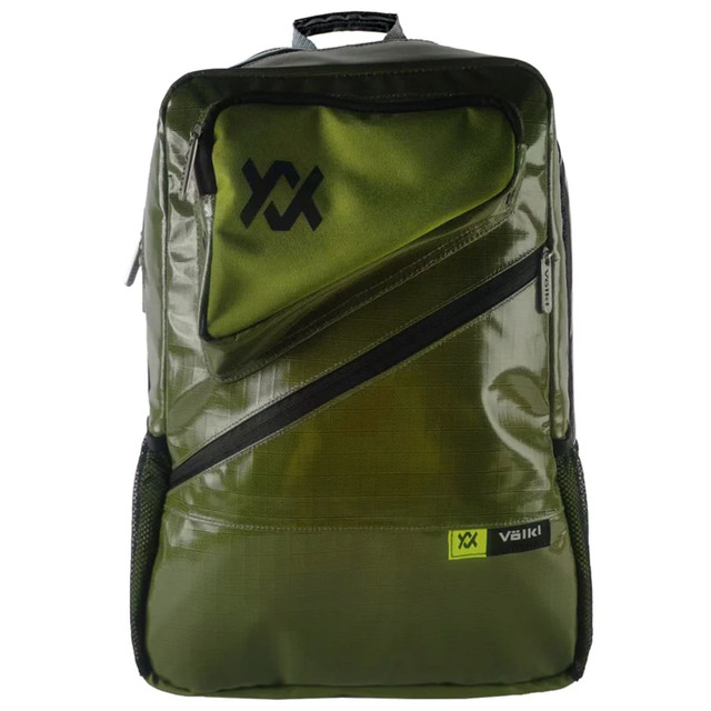VOLKL Tennis Primo Backpack (Army Green/Black) | Holds 2 Racquets | Zippered Valuables Pocket | 12.6” L x 18.1” H x 10.2” W