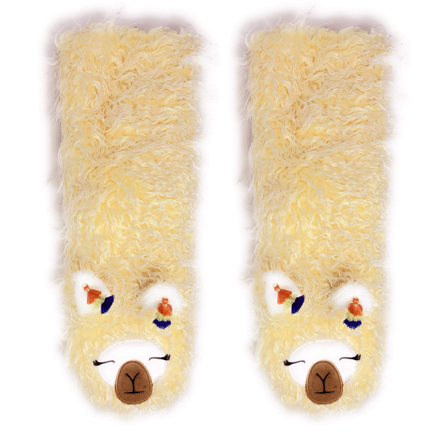 Oooh Yeah! Womens Slipper Socks (Llama Llama White)