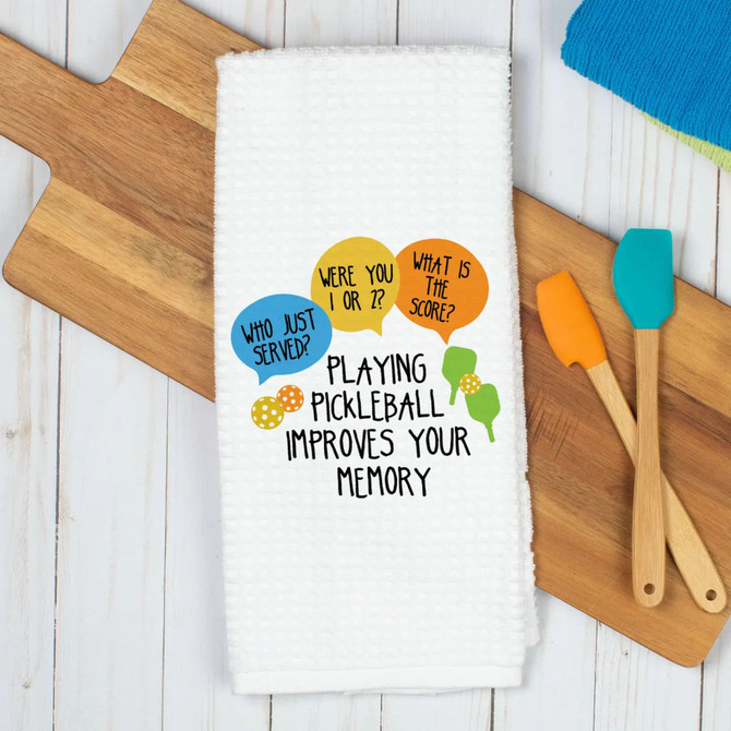 Pickleball Kitchen Hand Towel (Improve Your Memory)