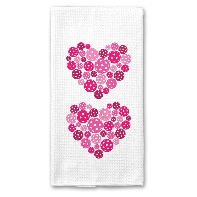 Pickleball Kitchen Hand Towel (Pickleball Heart)