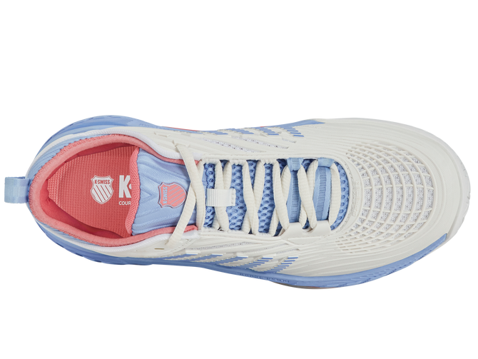 K-Swiss Women's Hypercourt Supreme 2 Tennis Shoe (Bright White/Open air/Estate Blue) 