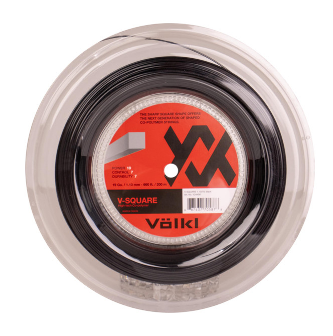VOLKL V-Square | Tennis Racquet String | Ultimate Spin & Firm Feel | Co-Polymer Square Shape