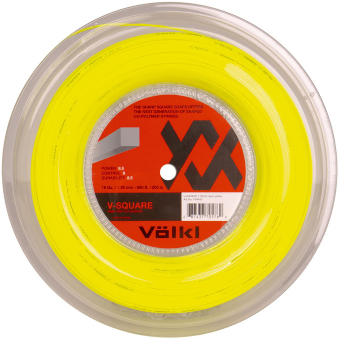 VOLKL V-Square | Tennis Racquet String | Ultimate Spin & Firm Feel | Co-Polymer Square Shape