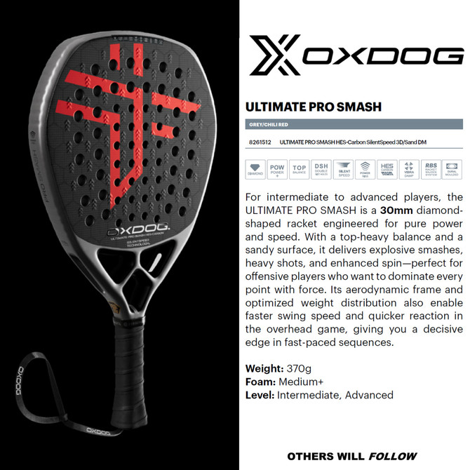 Oxdog ULTIMATE PRO SMASH Padel Racquet