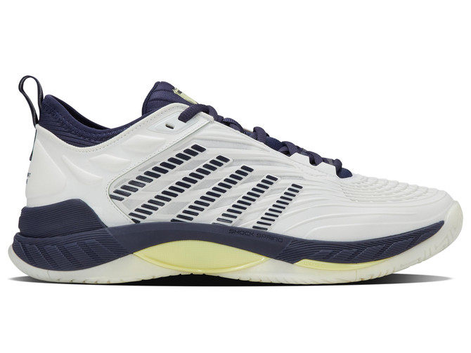 K-Swiss Men's Hypercourt Supreme 2 Tennis Shoe ( Blanc De Blanc/Naval Academy/Luminary Green)