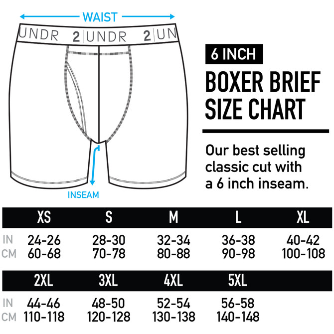 2UNDR Men's 6" Flow Shift Boxer Briefs