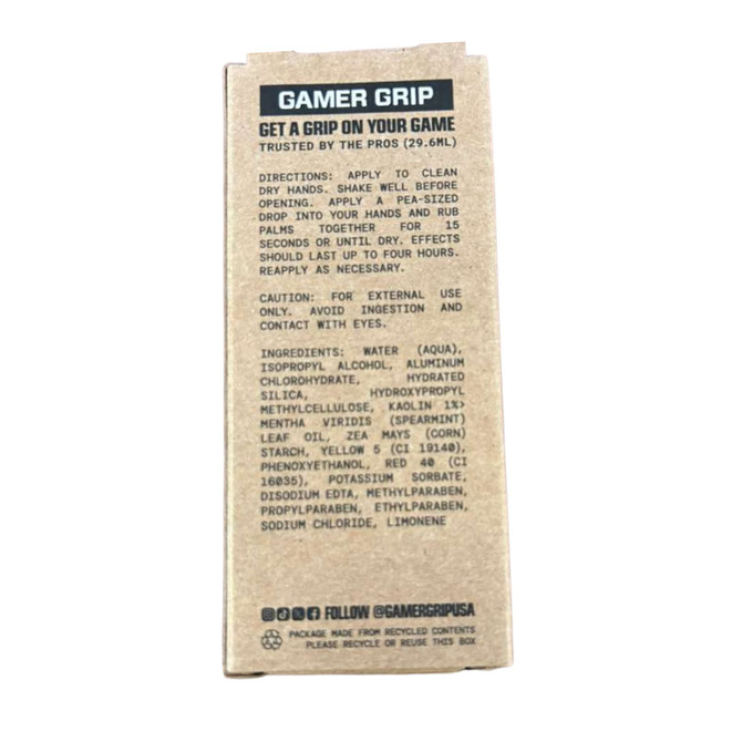 Gamer Grip Golf Cream for Sweaty Hands | Fast-Drying Hand Cream for Enhanced Golf Swing Control & Accuracy | Residue-Free Sweat Absorbing Lotion | Made in USA