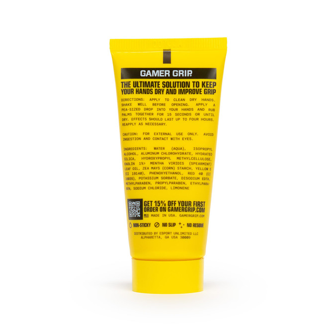 Gamer Grip Cream for Tennis, Pickleball, Paddle, Racquetball, Squash & Racket Sports | Anti Slip Grip Enhancer Sweat Cream for Improved Performance | Chalk-Free Liquid Formula | Made in USA