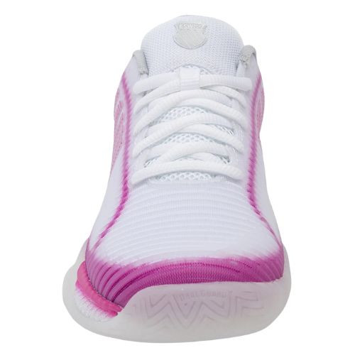 K-Swiss/Lucky In Love Women's Hypercourt Express 2 Tennis Shoe (White/Mulberry/Silver) 