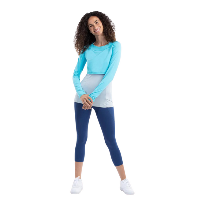 BloqUV Women's  UPF 50+ Sun Protection Active Crop Top