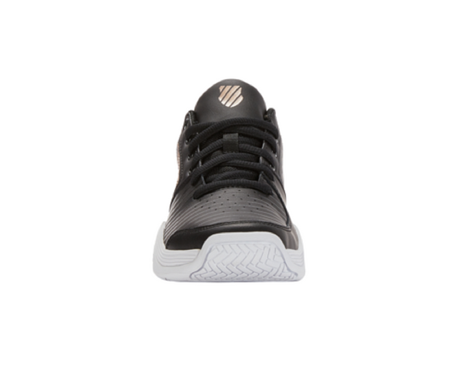 K-Swiss Court Express Womens Tennis Shoe (Black/White/Rose Gold)