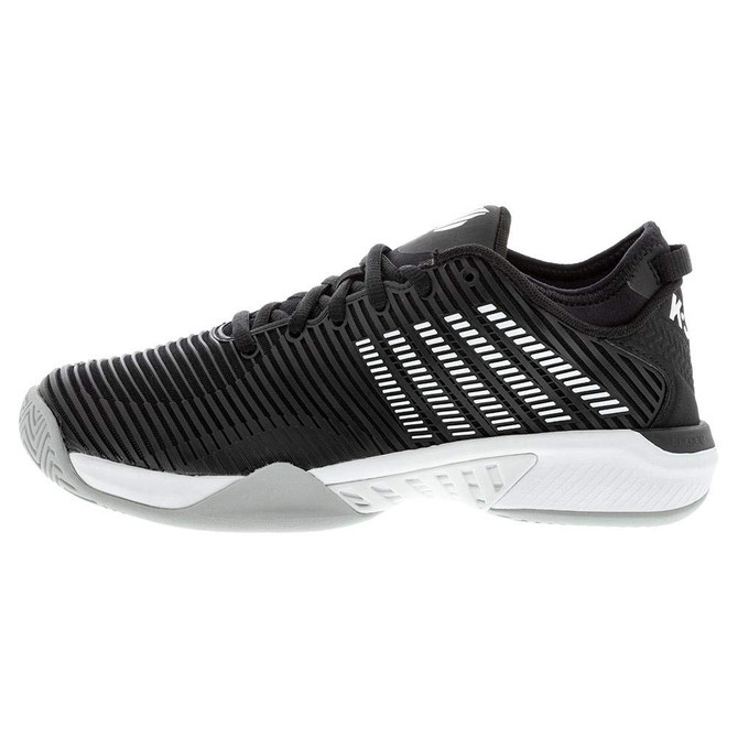 K-Swiss Women's Hypercourt Supreme Tennis Shoe (Black/White/High Rise)