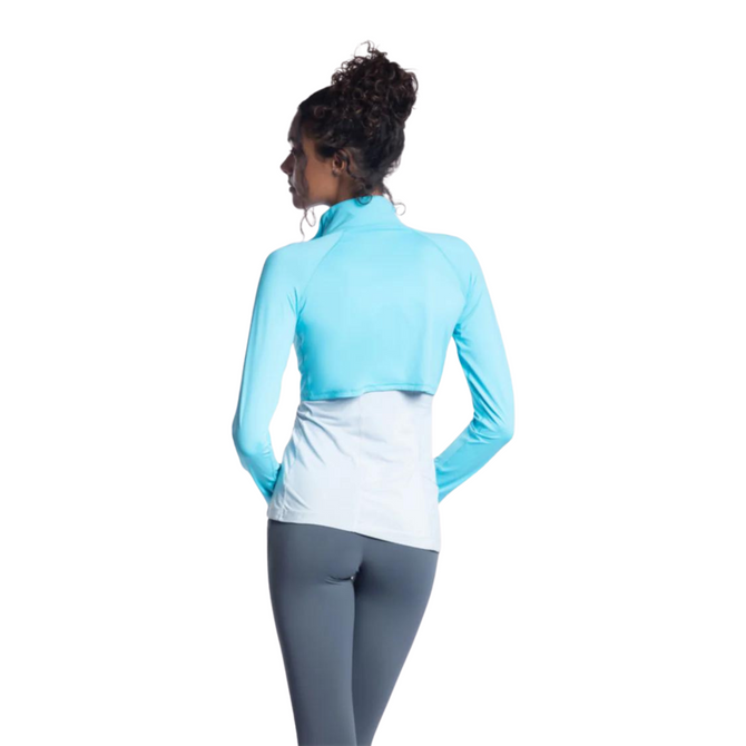 BloqUV Women's UPF 50+ Sun Protection Active Full Zip Crop Top Jacket