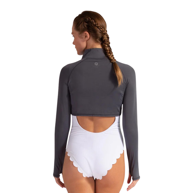 BloqUV Women's UPF 50+ Sun Protection Active Full Zip Crop Top Jacket.