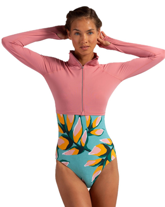 BloqUV Women's UPF 50+ Sun Protection Active Full Zip Crop Top Jacket.