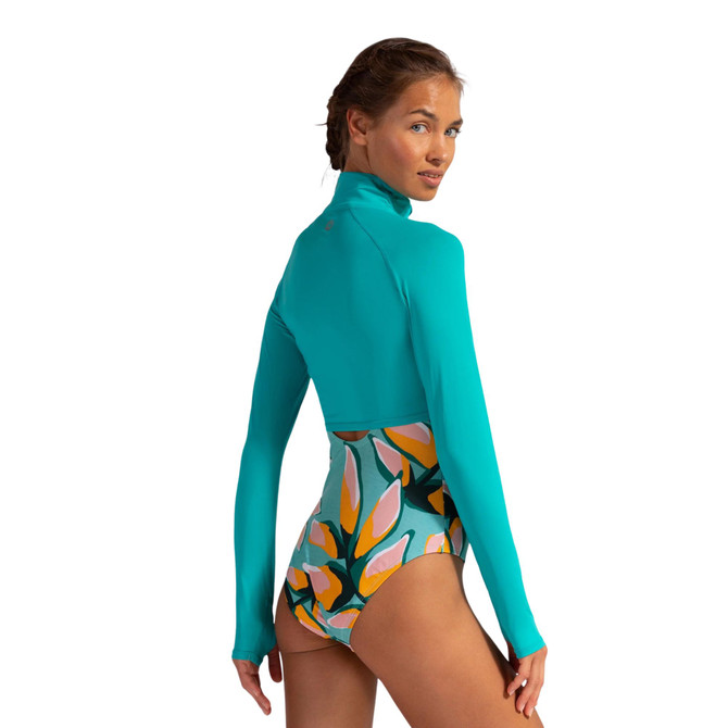 BloqUV Women's UPF 50+ Sun Protection Active Full Zip Crop Top Jacket.