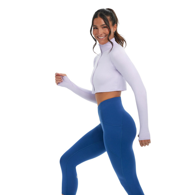 BloqUV Women's UPF 50+ Sun Protection Active Full Zip Crop Top Jacket.