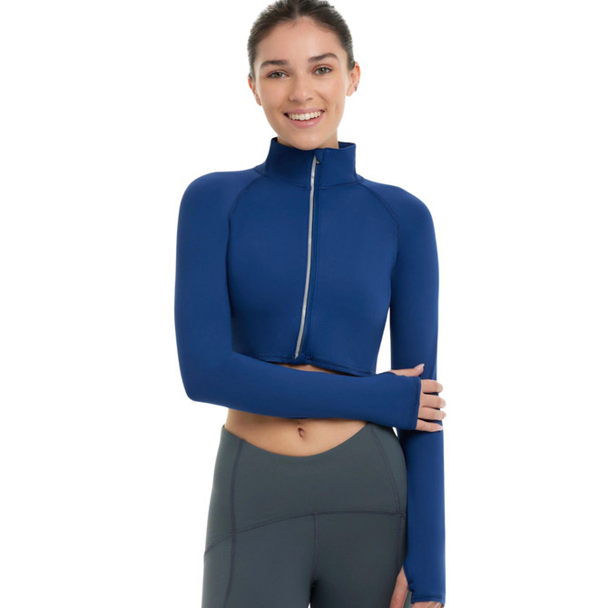 BloqUV Women's UPF 50+ Sun Protection Active Full Zip Crop Top Jacket