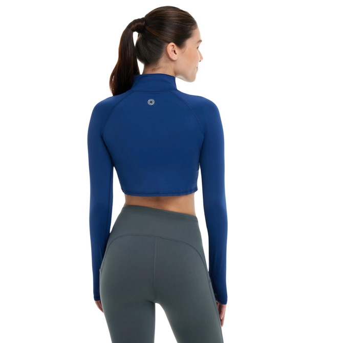 BloqUV Women's UPF 50+ Sun Protection Active Full Zip Crop Top Jacket.