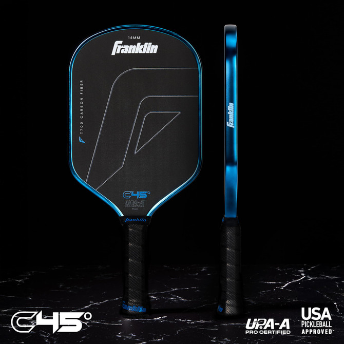 Franklin Sports C45 Carbon Fiber Pickleball Paddle (Hybrid, 14mm, Blue)