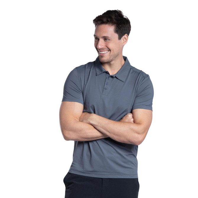 BloqUV Men's UPF 50+ UV Sun Protection Short Sleeve Active Polo Shirt