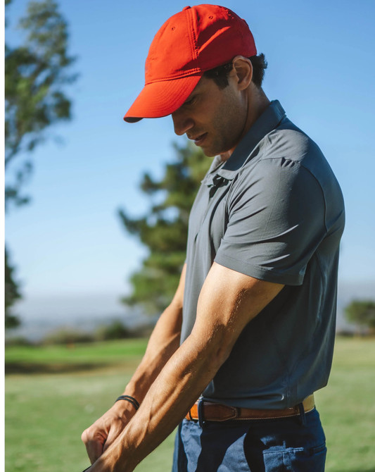 BloqUV Men's UPF 50+ UV Sun Protection Short Sleeve Active Polo Shirt