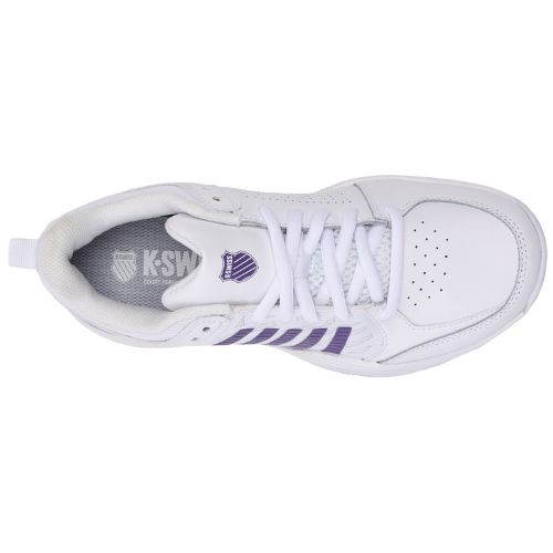 K-Swiss Women's Court  Express 2 Tennis Shoe (White/Purple Haze/Neon Lavender)